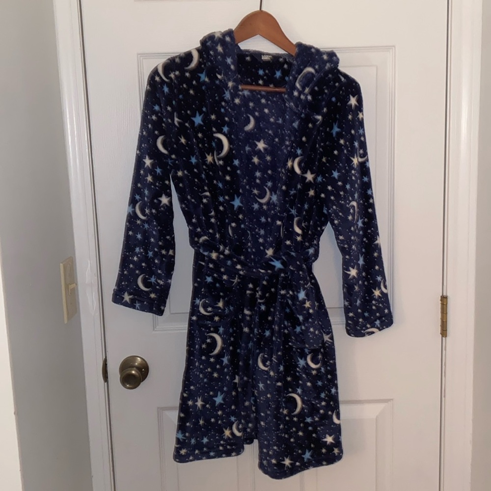 Lands' End Kids' Navy Starry Night Robe